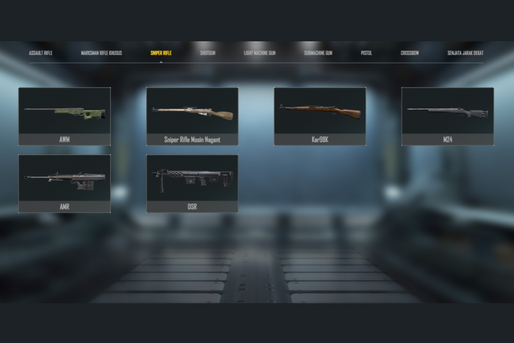 senjata PUBG sniper rifles